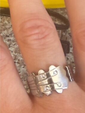 Stainless Steal Guitar Spoon Ring - Adjustable